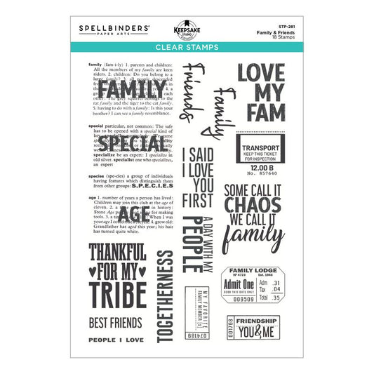 Spellbinders - Family & Friends Stamp Set by Esther Glas