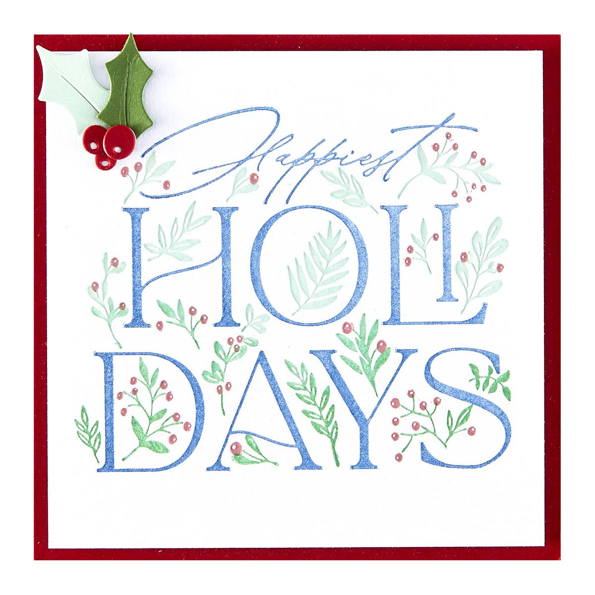 Spellbinders - BetterPress - Happiest Holidays Registration Press Plate