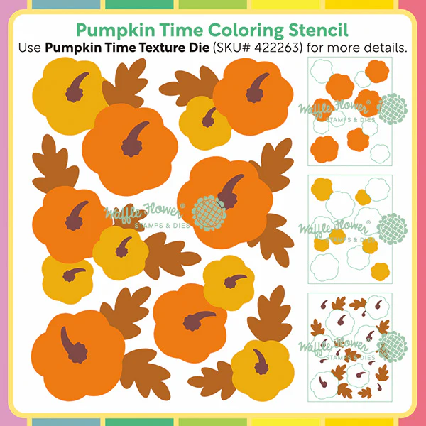 Waffle Flower - Pumpkin Time Texture Die & Stencil Bundle