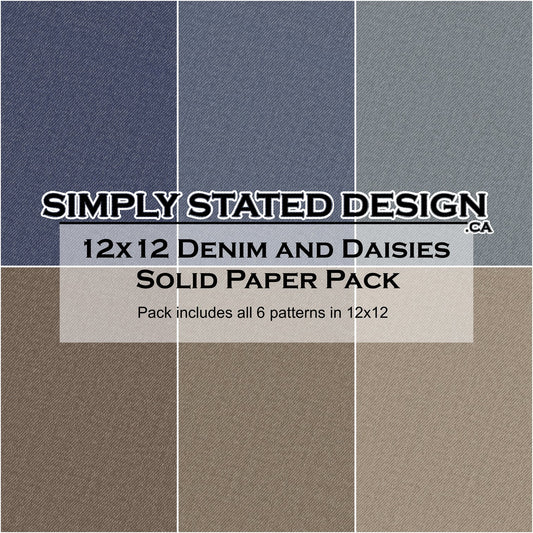 Simply Stated - Denim & Daisies - Solid Paper Pack