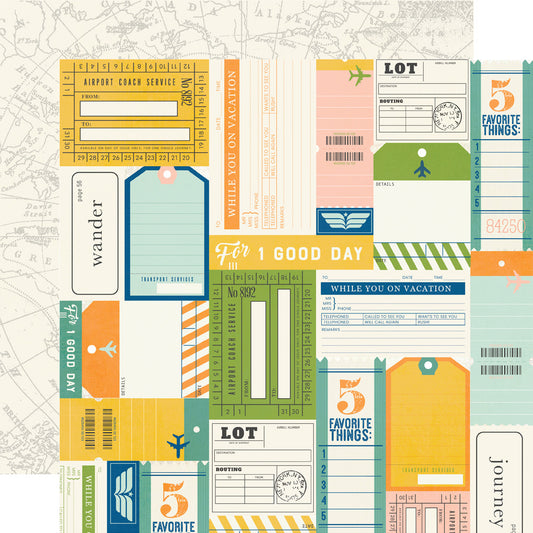 Simple Stories - Happy Travels - Cardstock: Here & Now