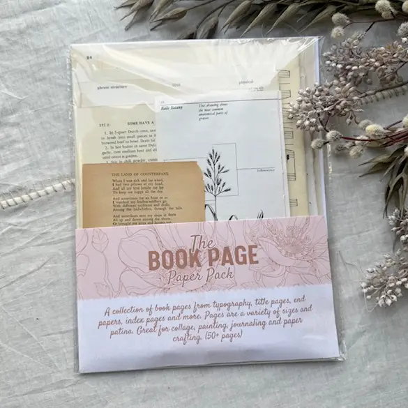 A House of Books - Book Page Paper Pack for Collage & Junk Journaling