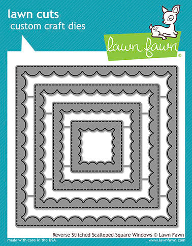 Lawn Fawn - Reverse Stitched Scalloped Square Windows Die Set