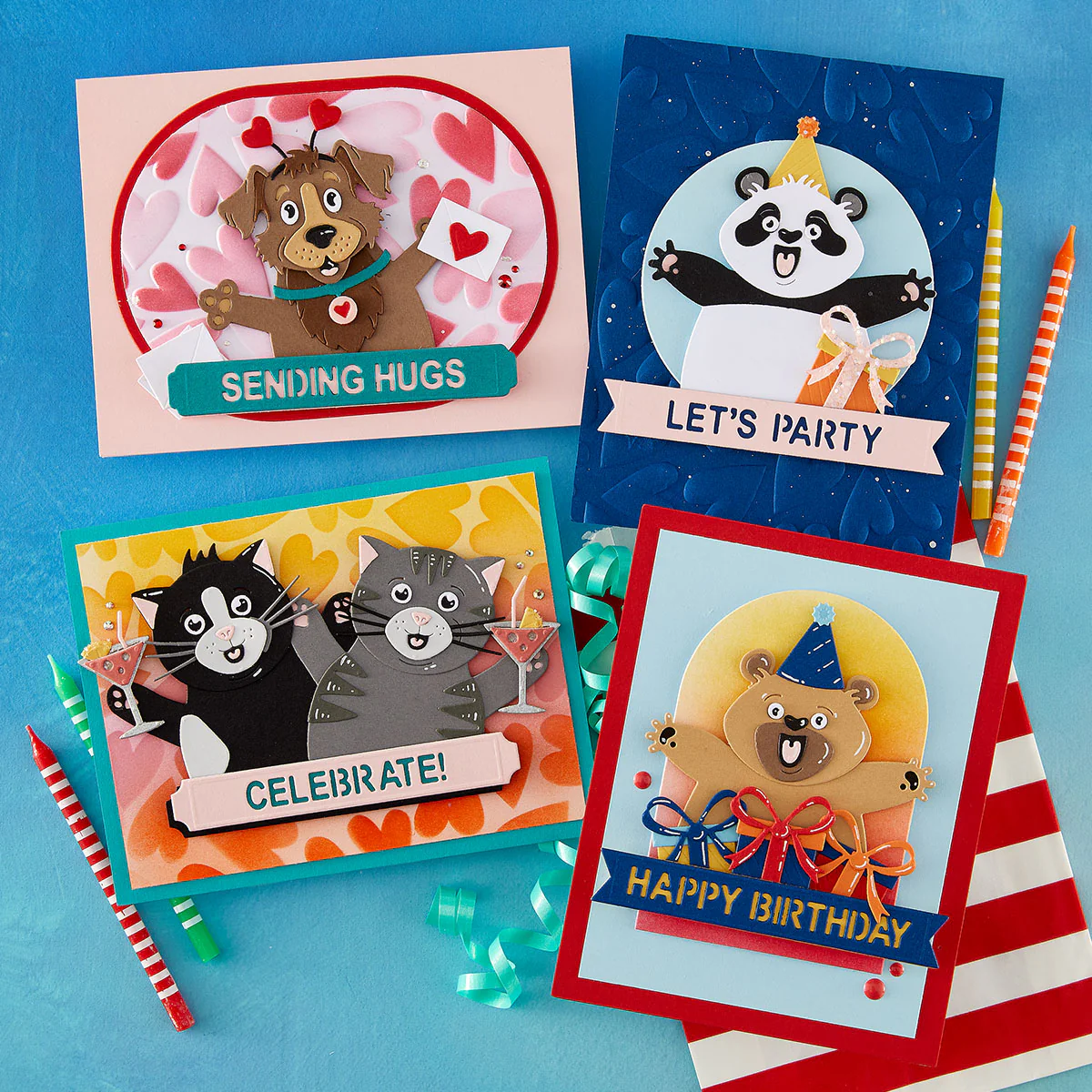 Spellbinders - Congrats Cat Die Set by Simon Hurley