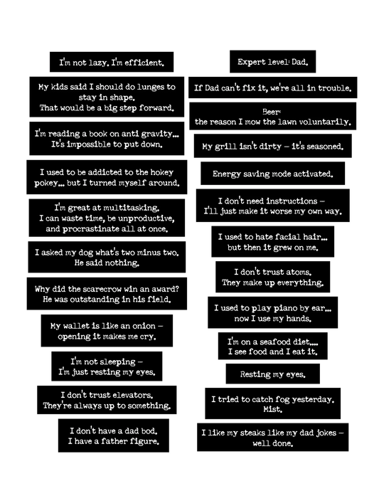Simply Stated - Powered by Puns - Dad Jokes Ephemera