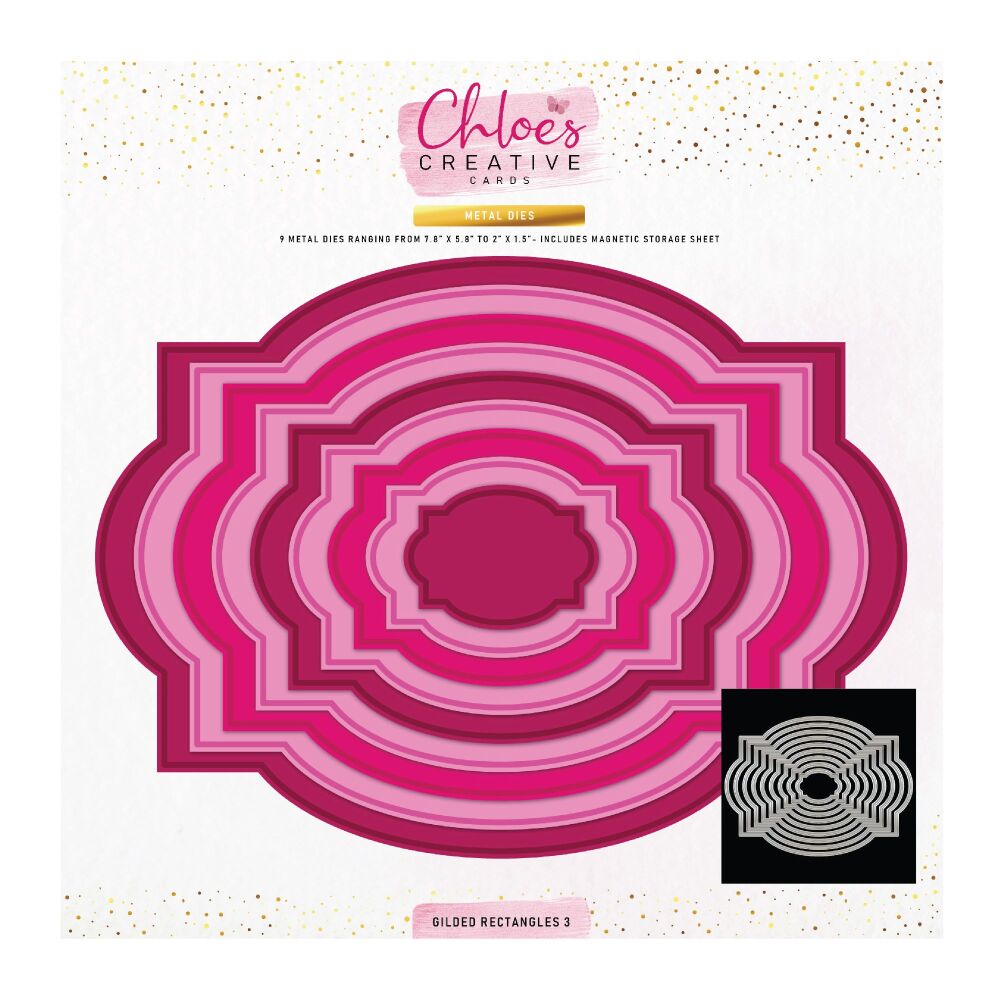 Chloe's Creative - Gilded Rectangles 3 Die Set