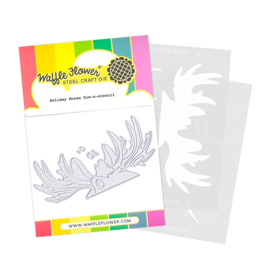 ***PRE-ORDER*** Waffle Flower - Holiday Moose Die-n-stencil Bundle