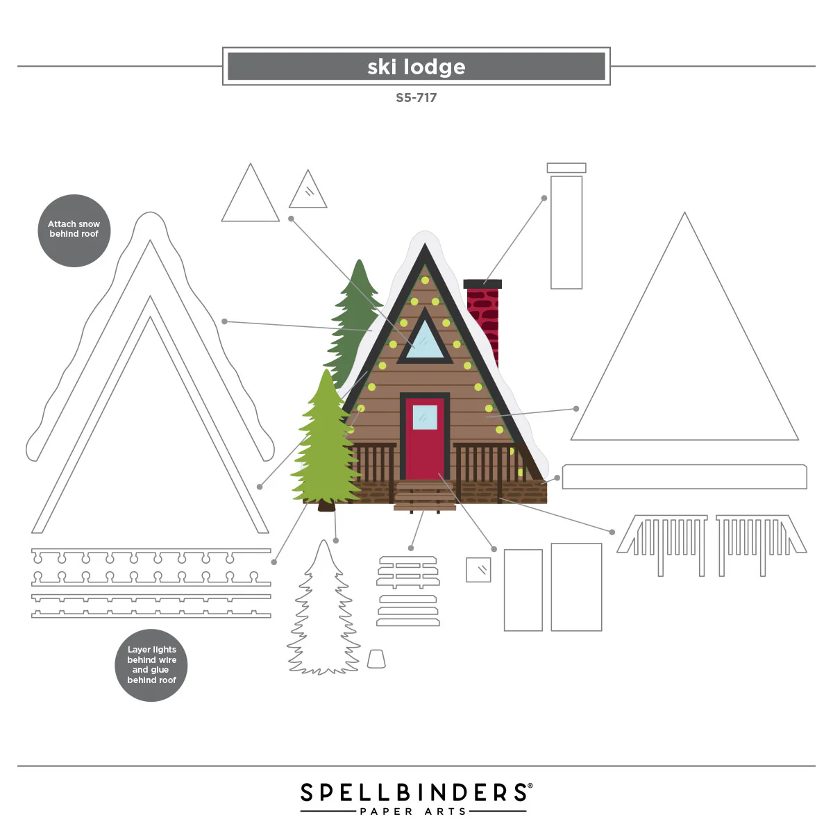 Spellbinders - Ski Lodge Die Set by Simon Hurley