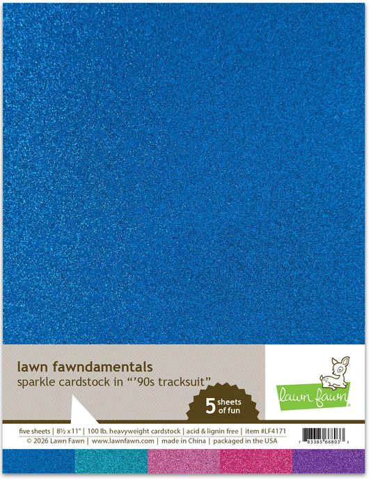Lawn Fawn - Sparkle Cardstock - 90's Tracksuit