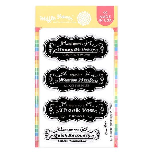 Waffle Flower - Vintage Label 1 Stamp