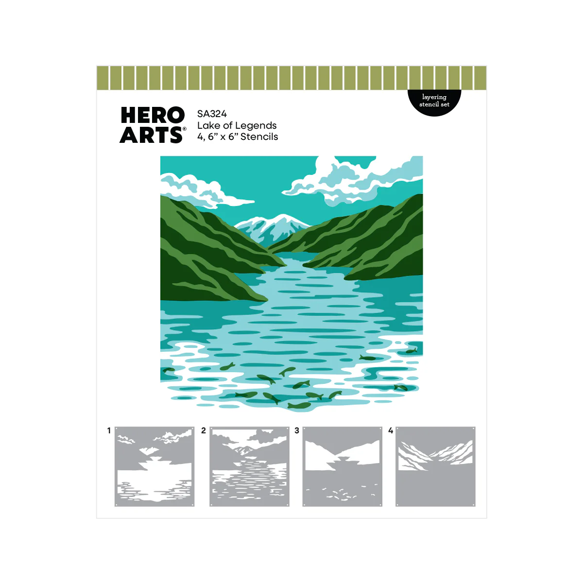 Hero Arts - Lake of Legends Stencil Set