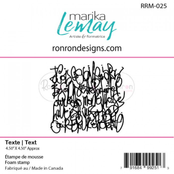 RonRon Designs - Foam Stamp - Text