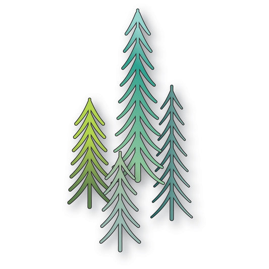 Poppy Stamps - Trimmed Trees Die Set
