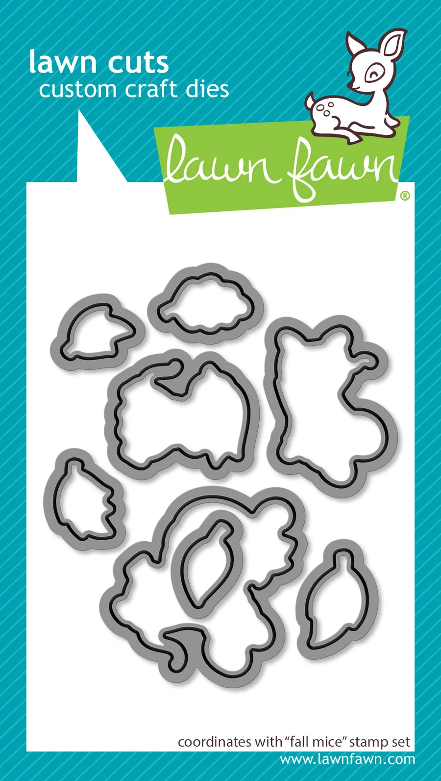 Lawn Fawn - Fall Mice Stamp, Die & Stencil Bundle