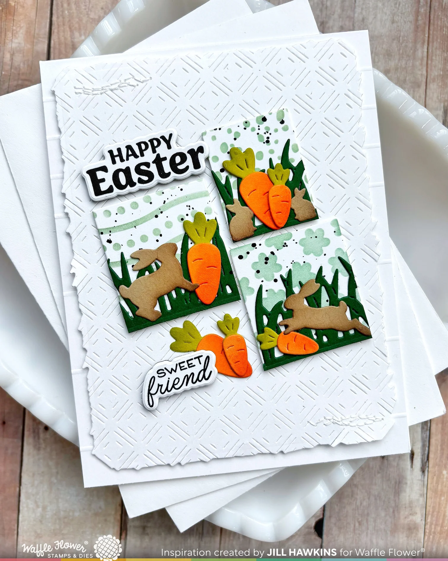 Waffle Flower - Postage Collage - Bunny Silhouettes Die Set