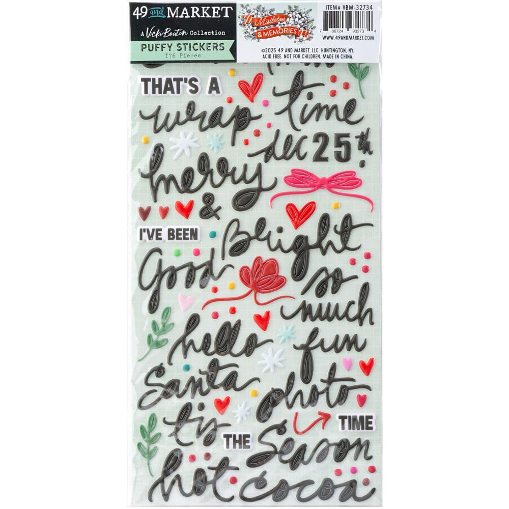 49 and Market - Mistletoe & Memories  - Puffy Stickers