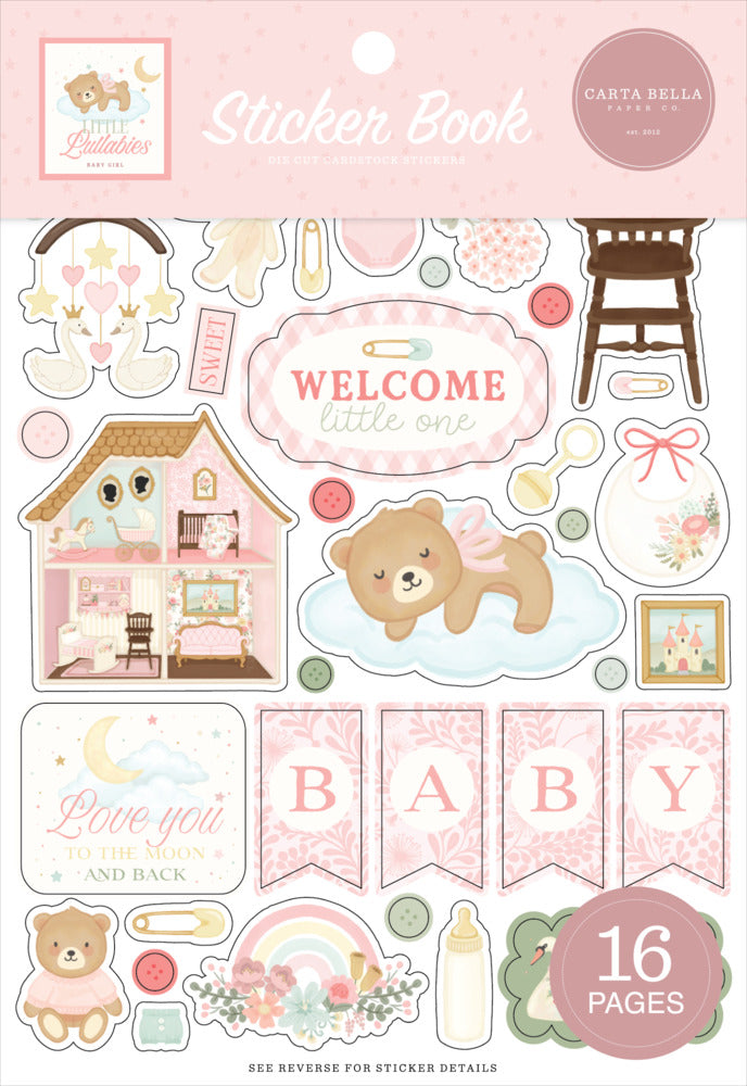 Carta Bella - Little Lullabies Baby Girl - Sticker Book