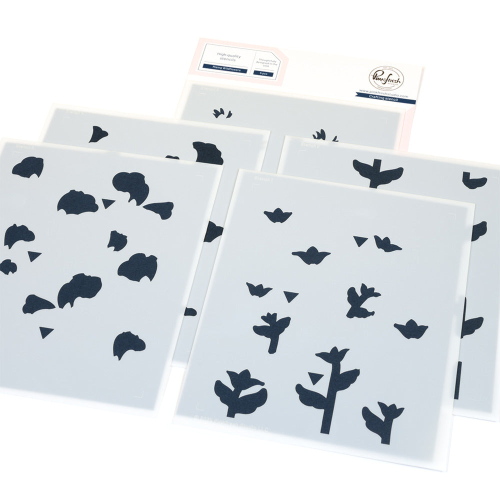 Pinkfresh - Rising Wildflowers Die & Stencil Bundle