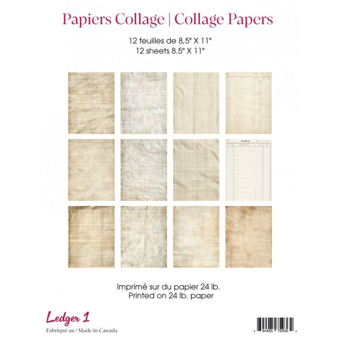 RonRon Designs - Collage Papers - Ledger 1