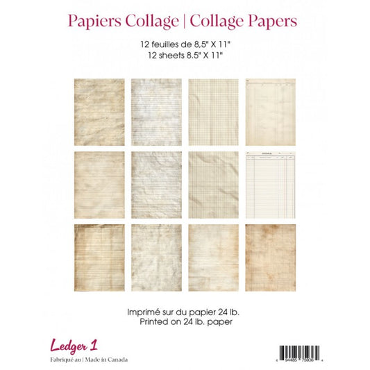 RonRon Designs - Collage Papers - Ledger 1