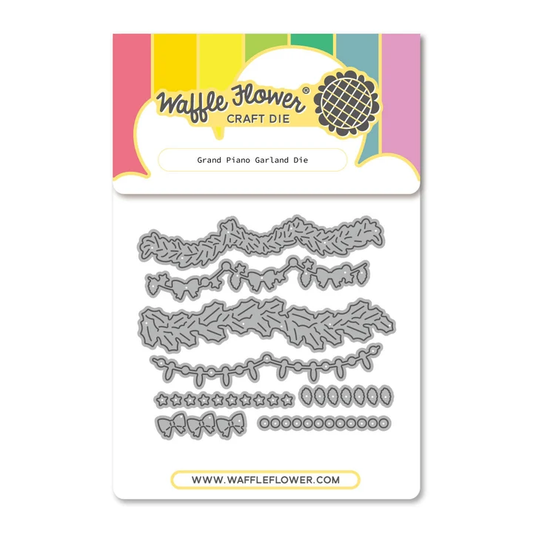 Waffle Flower - Grand Piano Garland Die Set