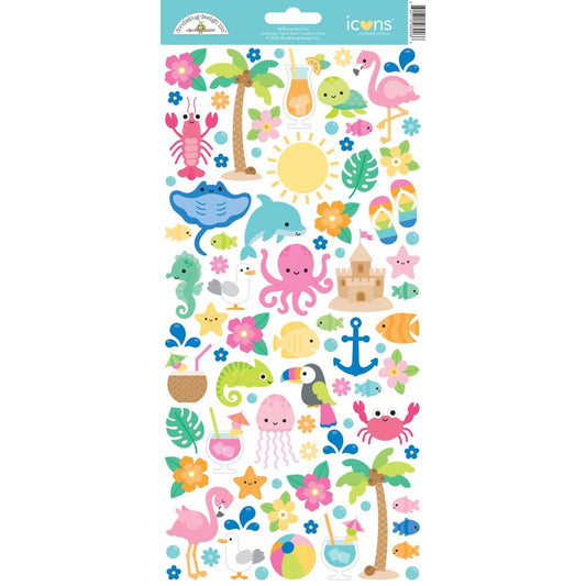 Doodlebug - Summer Fun - Icon Stickers