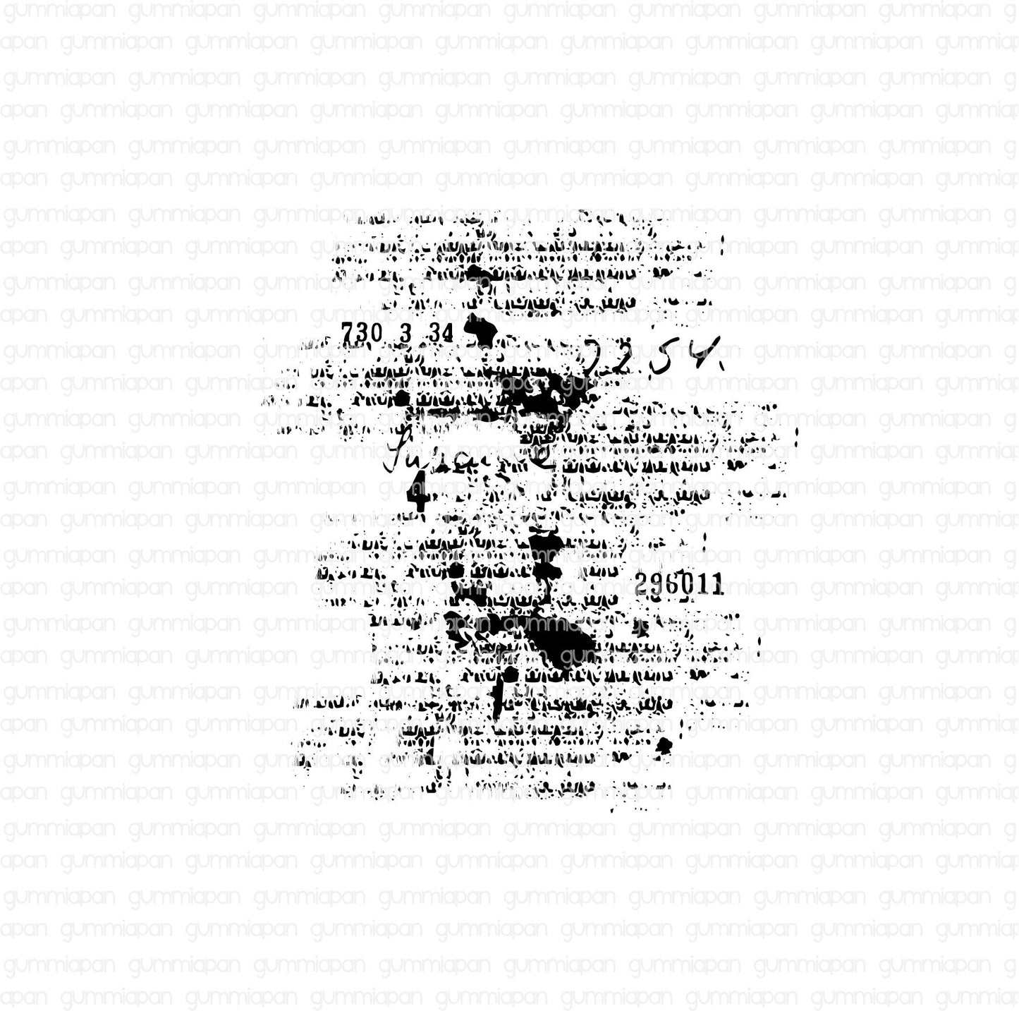 Gummiapan - Texture With Numbers Stamp