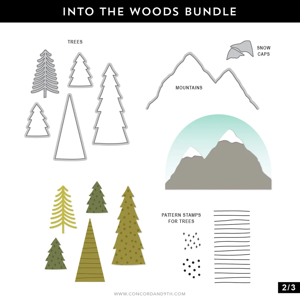 Concord & 9th - Into the Woods Stamp & Die Bundle