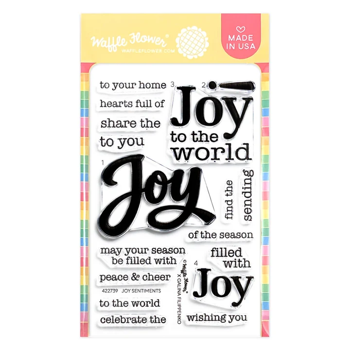 Waffle Flower - Joy Sentiments Stamp & Die Bundle