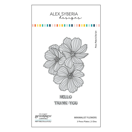 Alex Syberia - Minimalist Flowers Press Plate & Die Bundle