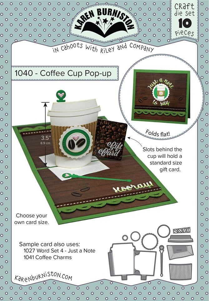 Karen Burniston - Coffee Pop-up Die Set