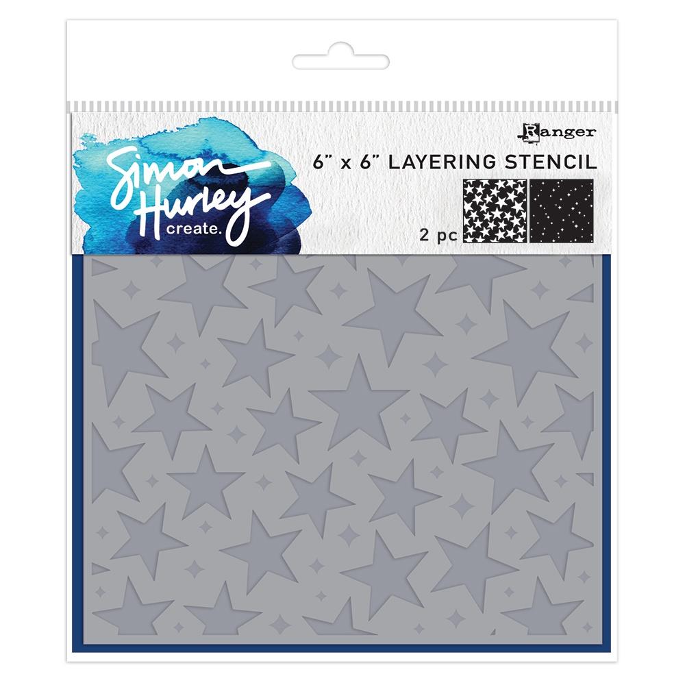 Simon Hurley - Layering Stencil - Sparkling Stars