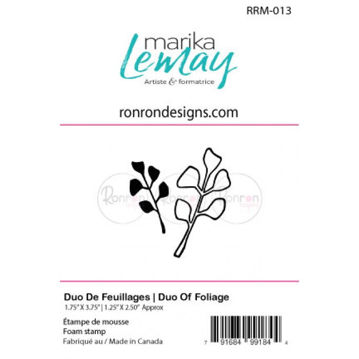 RonRon Designs - Foam Stamp - Duo of Foliage
