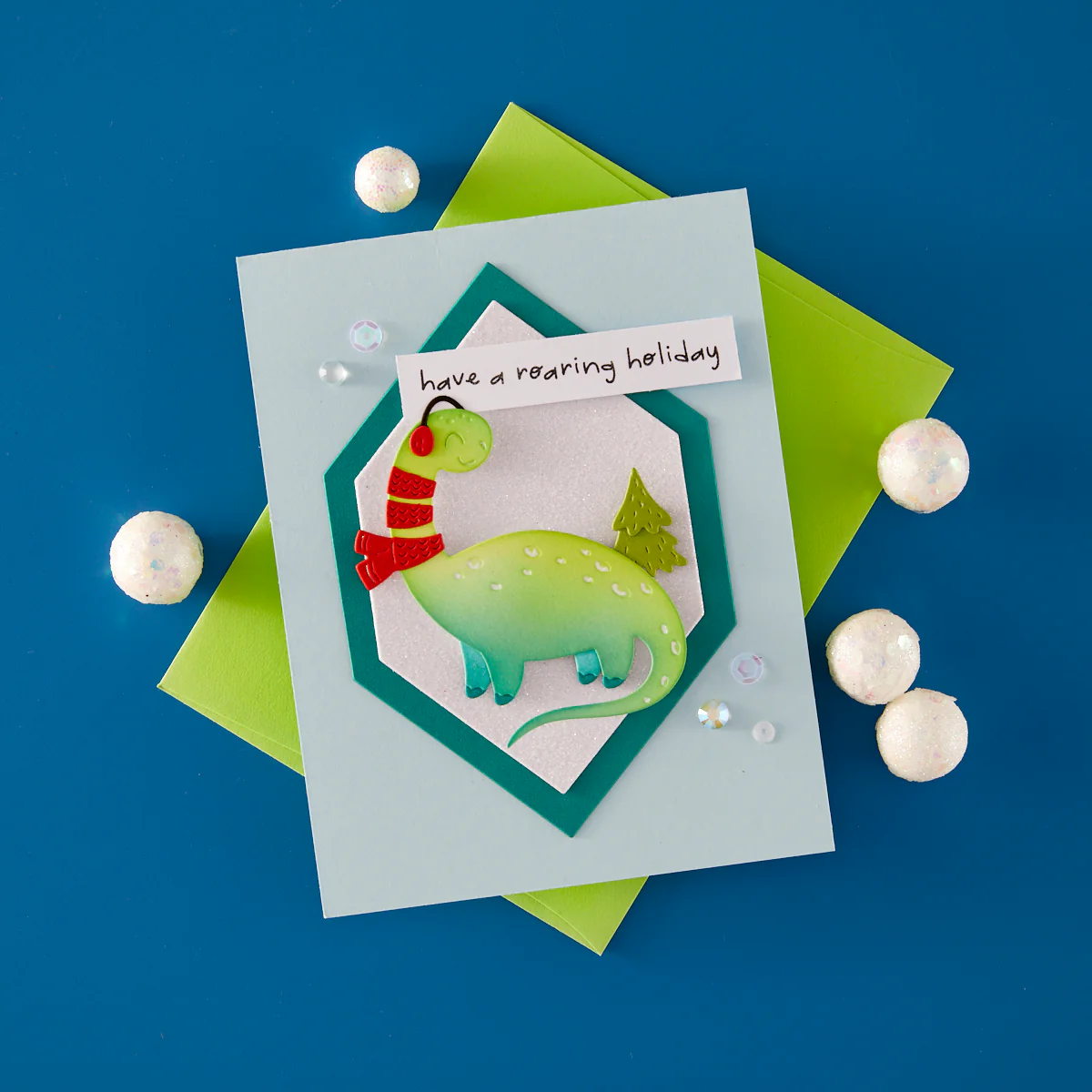 Spellbinders - INDEPENDENT EXCLUSIVE Dino-Sized Holiday Stamp & Die Bundle