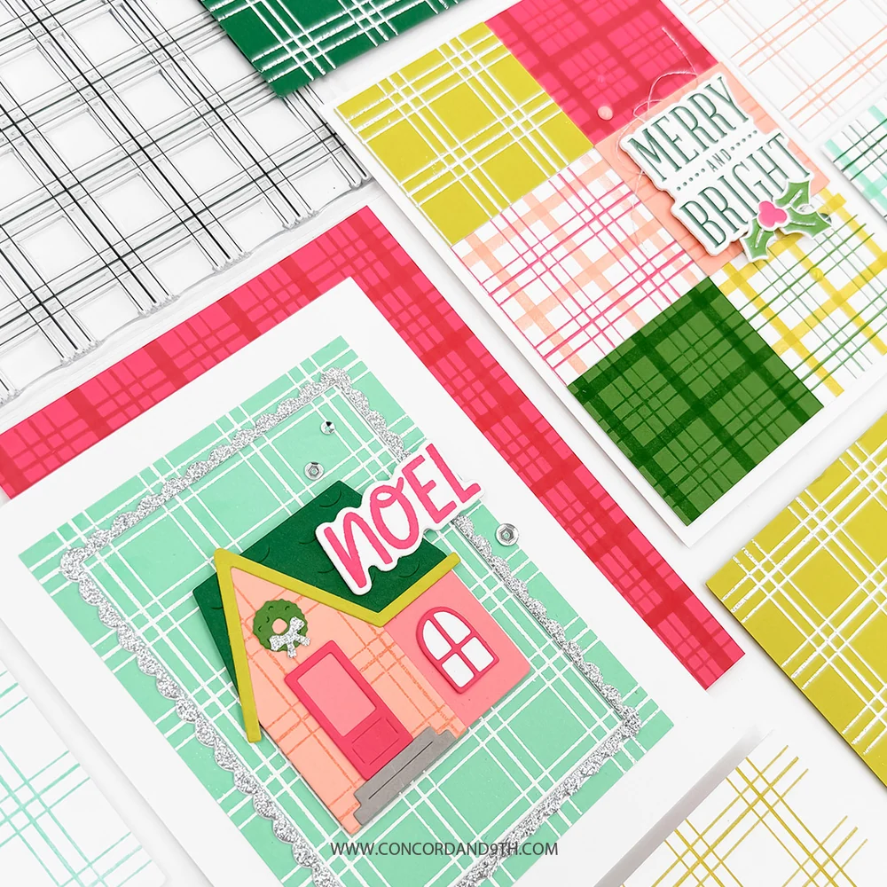 Concord & 9th - Everyday Plaid Background Stamp Set