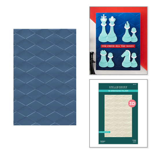 Spellbinders - 3D Embossing Folder - Harlequin
