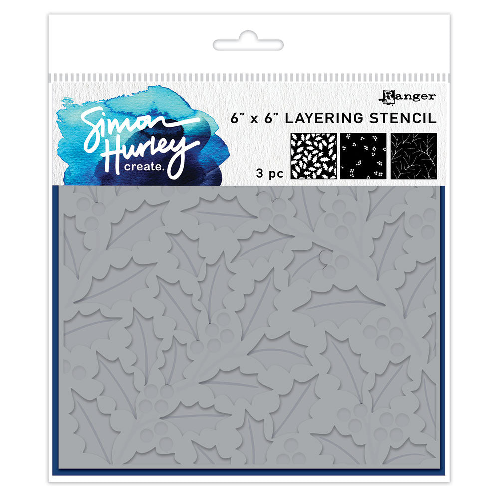 Simon Hurley - Stencil - Festive Holly