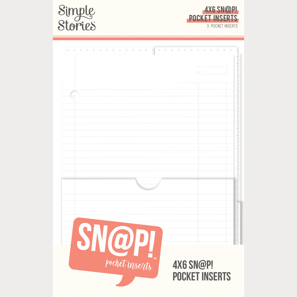 Simple Stories - 4x6 Snap Pocket Inserts