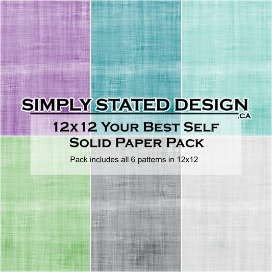 Simply Stated - Your Best Self - 12x12 Solid Paper Pack