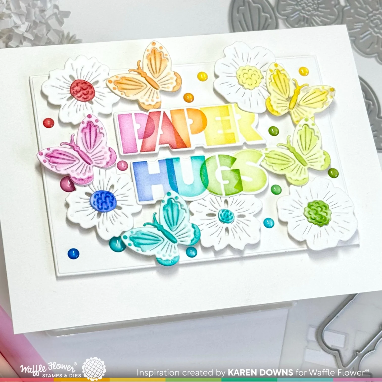 Waffle Flower - Overlapping Paper Hugs Die-n-stencil Bundle