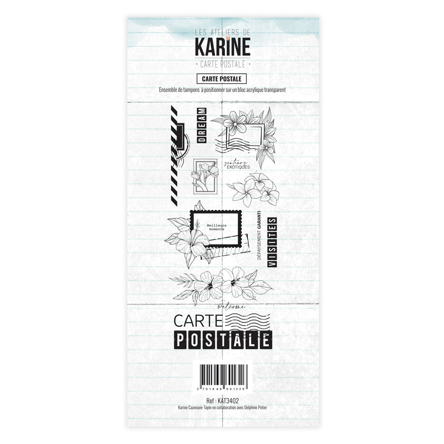 Les Ateliers de Karine - Carte Postale - Carte Postale Stamp Set