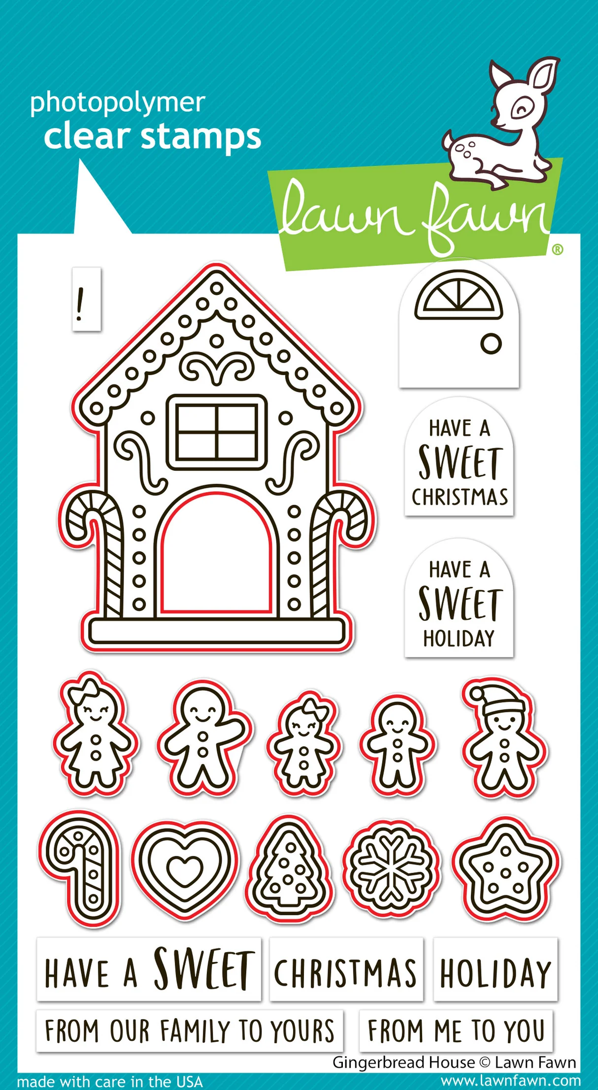 Lawn Fawn - Gingerbread House Stamp, Die & Stencil Bundle