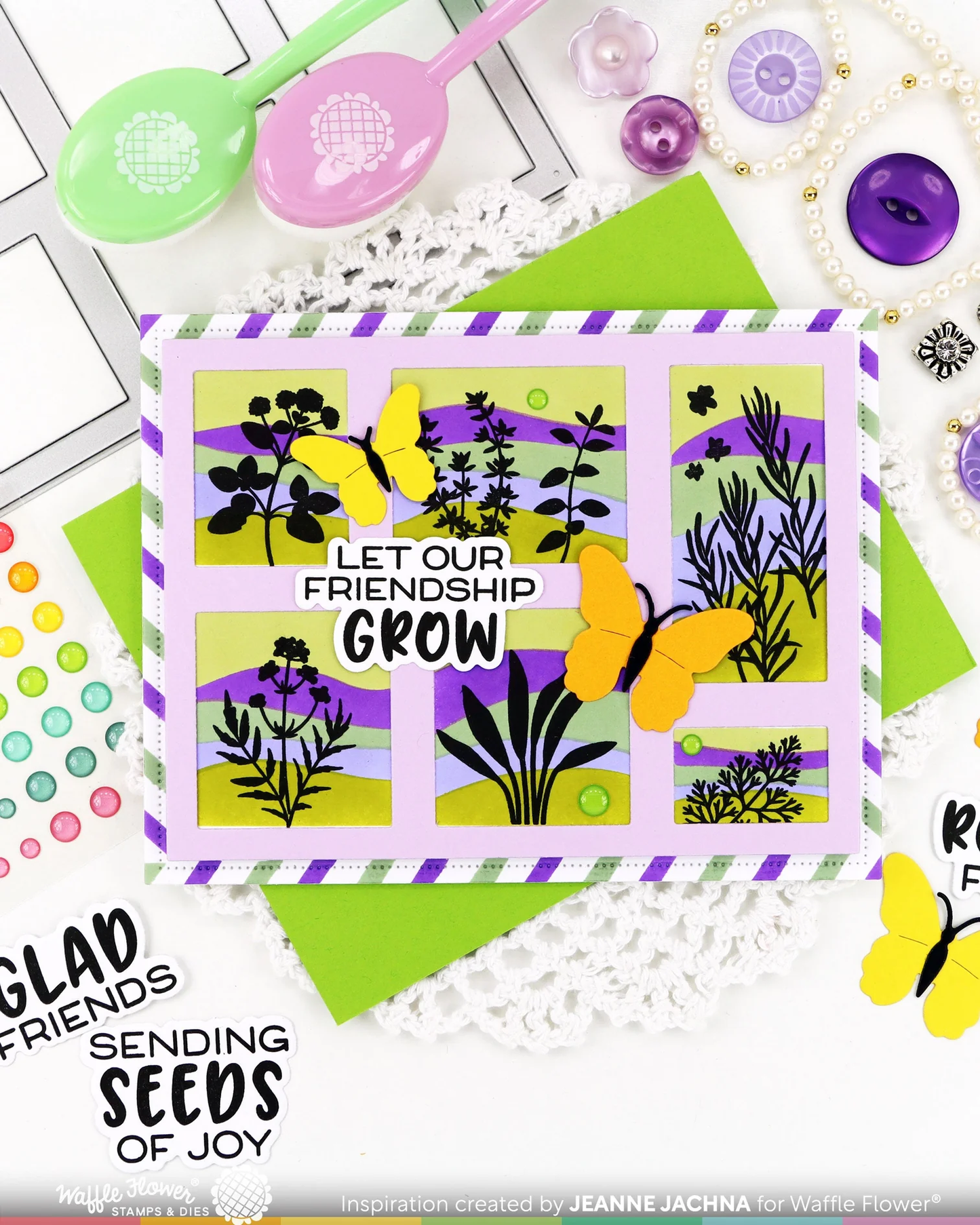 Waffle Flower - Postage Collage - Herb Silhouettes Stamp Set