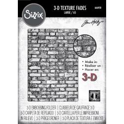 Sizzix - 3D Texture Fades Embossing Folder - Brickwork Large