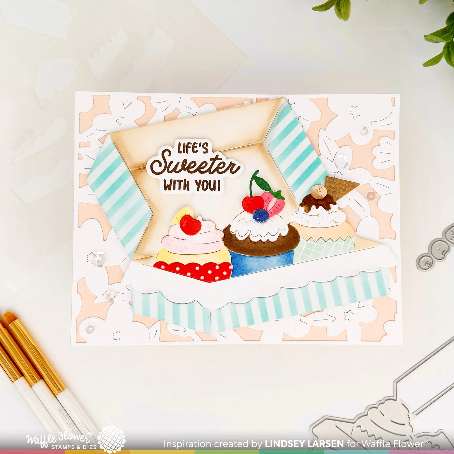 Waffle Flower - Hey Cupcake Sentiments Stamp & Die Bundle