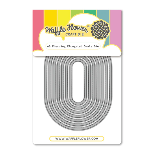 Waffle Flower - A6 Piercing Elongated Ovals Die Set