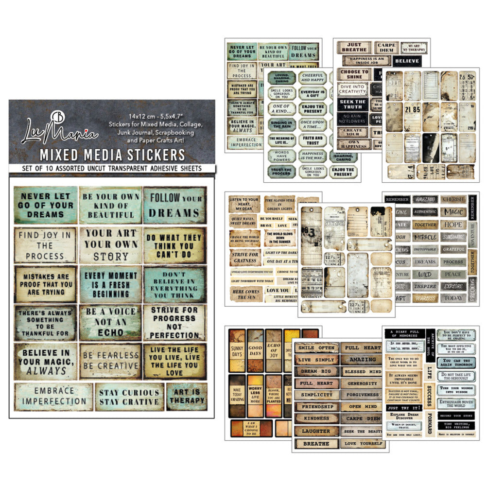 Ciao Bella - LuMania - Kind Thoughts Mixed Media Sticker Book