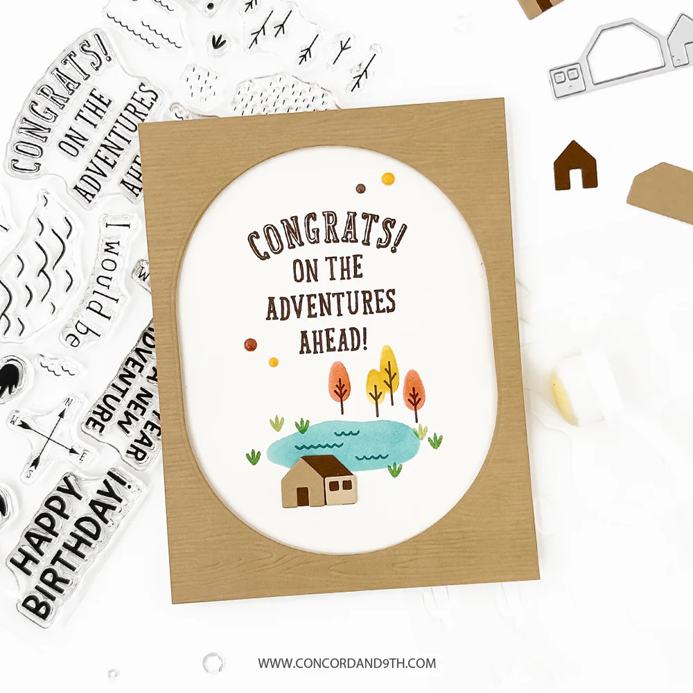 Concord & 9th - Adventure Awaits Stamp, Die & Stencil Bundle