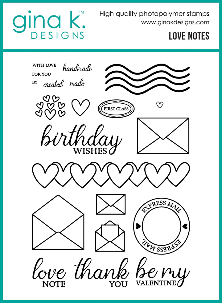 Gina K. - Love Notes Stamp & Die Bundle