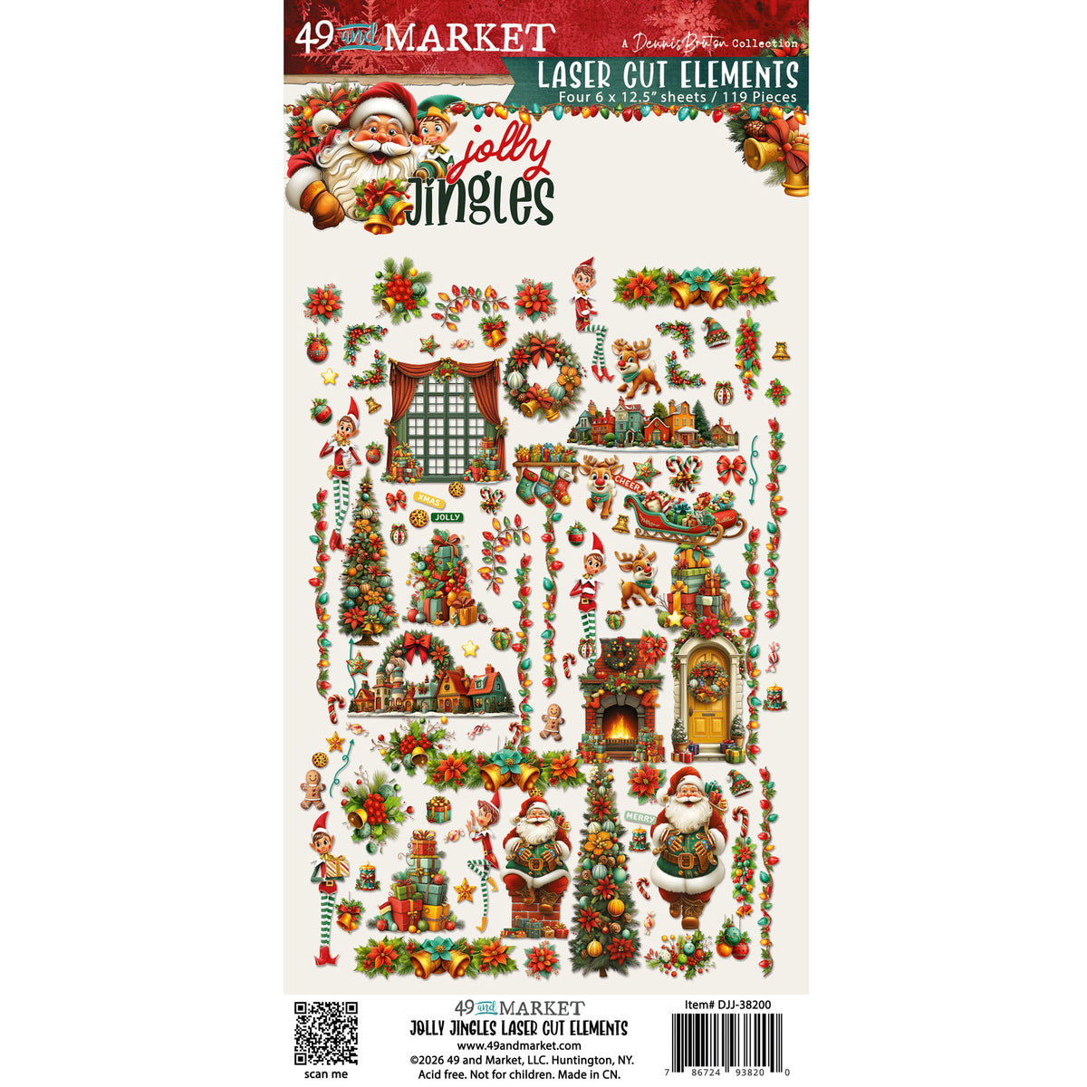 49 and Market - Jolly Jingles - Laser Cut Elements